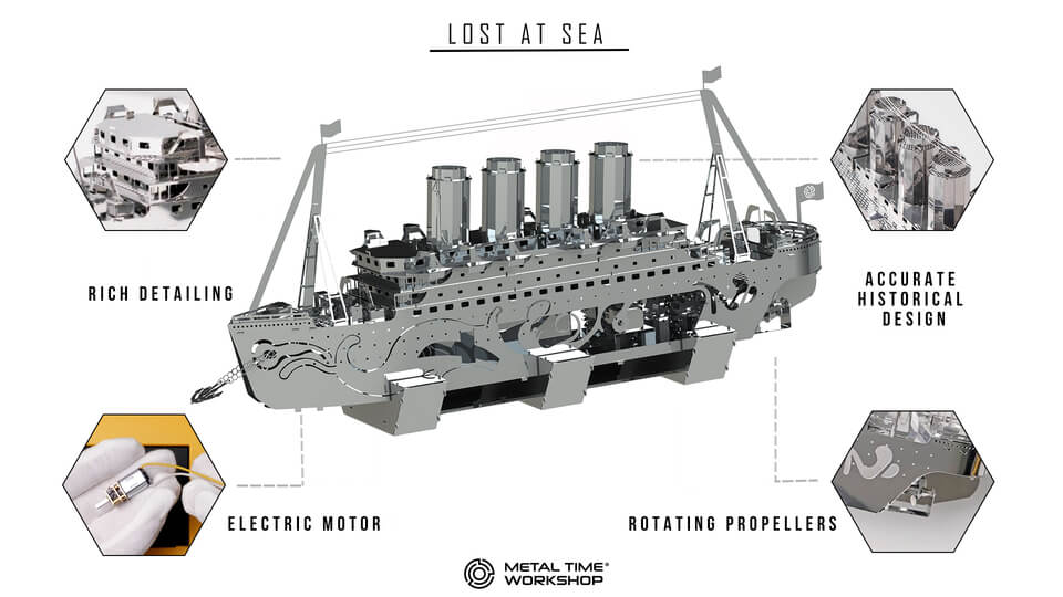LOST AT SEA OCEAN SHIP TITANIC